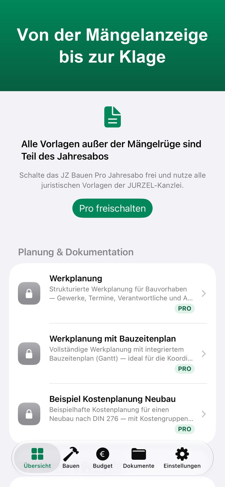Juristische Vorlagen der JURZEL-Kanzlei, im Jahresabo enthalten