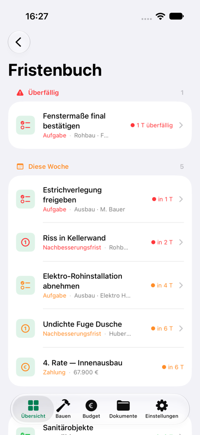 Fristenbuch